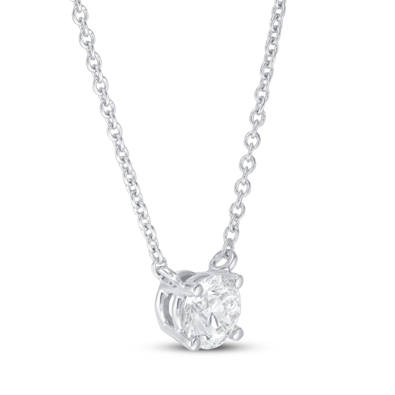 Lab-Created Diamonds by Necklace 1/2 ct tw White Gold Plated 18"