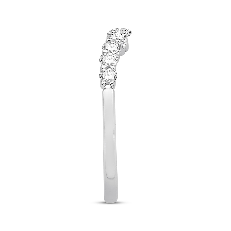 Diamond Anniversary Band 1/2 ct tw Round-cut White Gold Plated
