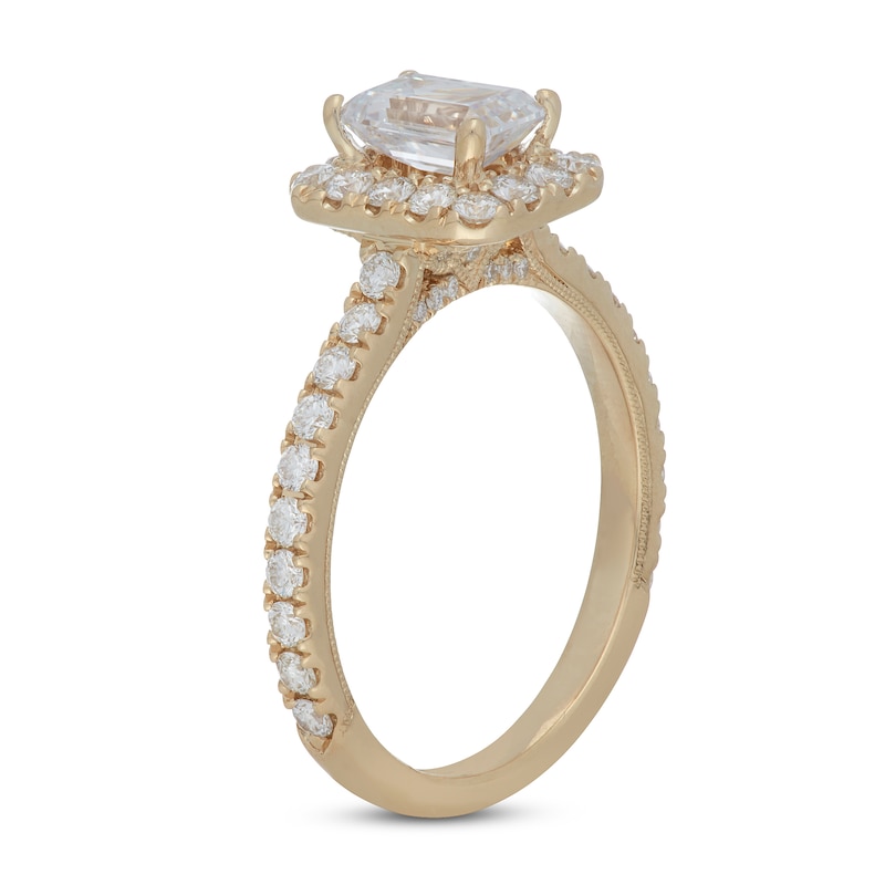 Neil Lane Premiere Engagement Ring 1-3/8 ct tw Yellow Gold Plated