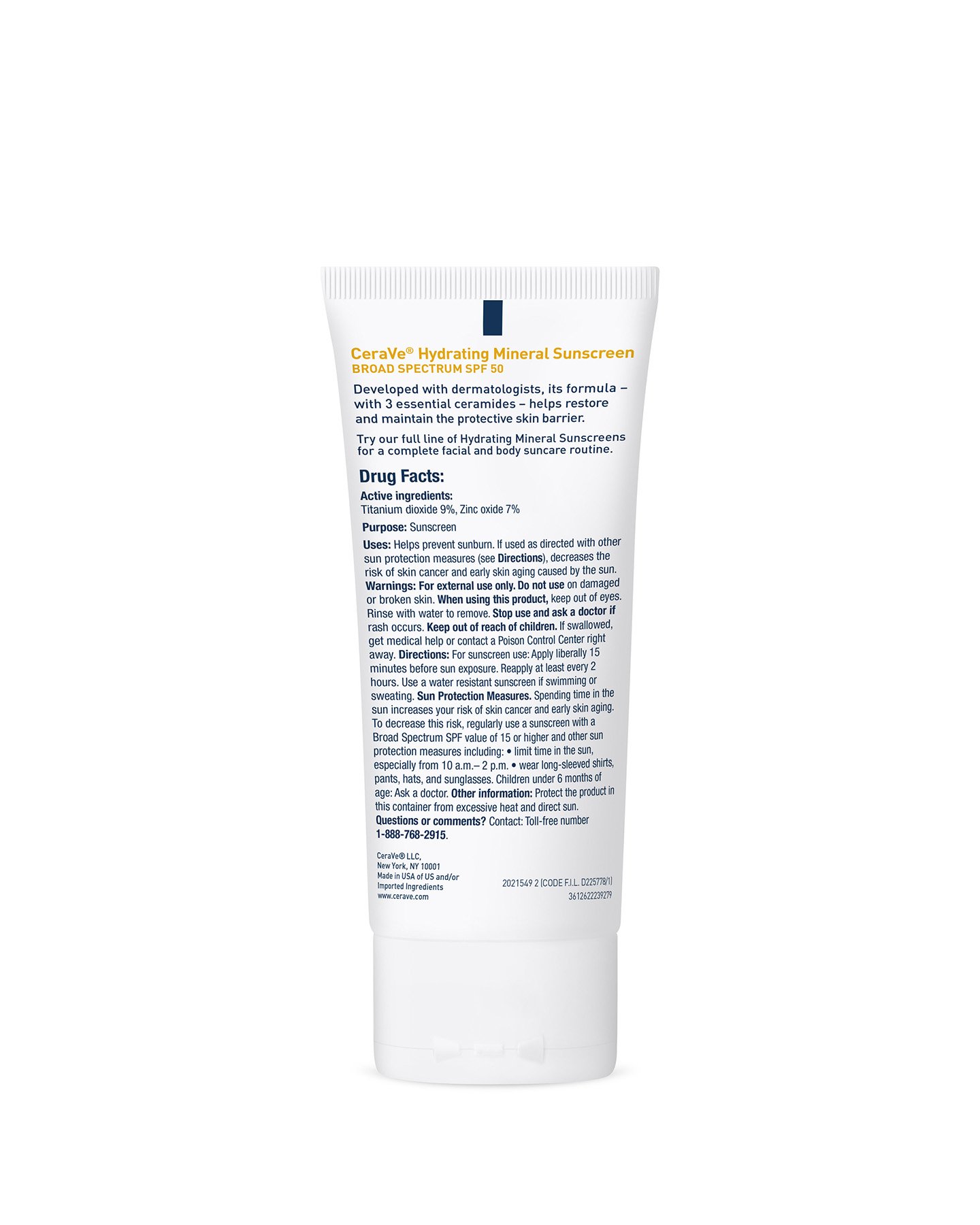 Hydrating Mineral Sunscreen SPF 50 Face Lotion