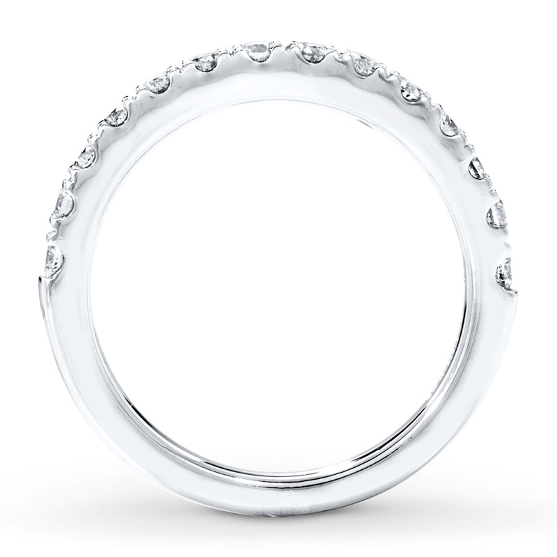 Diamond Wedding Band 1/2 ct tw Round-cut White Gold Plated