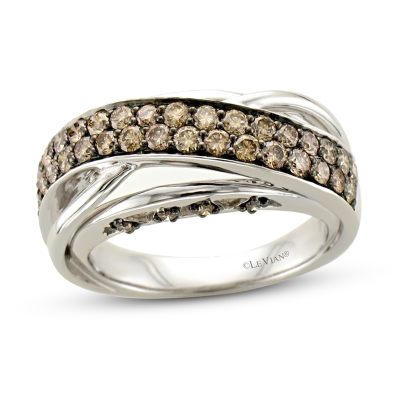 Le Vian Chocolatier Ring 1-1/6 ct tw Diamonds Vanilla Gold Plated - Size 7