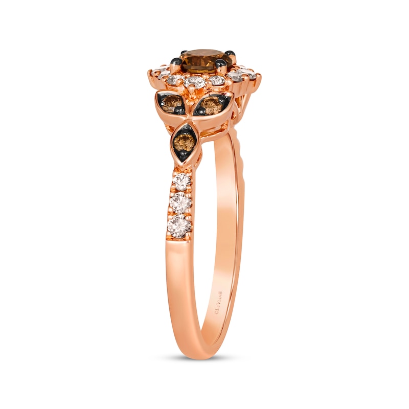 Le Vian Venetian Mosaic Diamond Ring 3/4 ct tw Strawberry Gold Plated