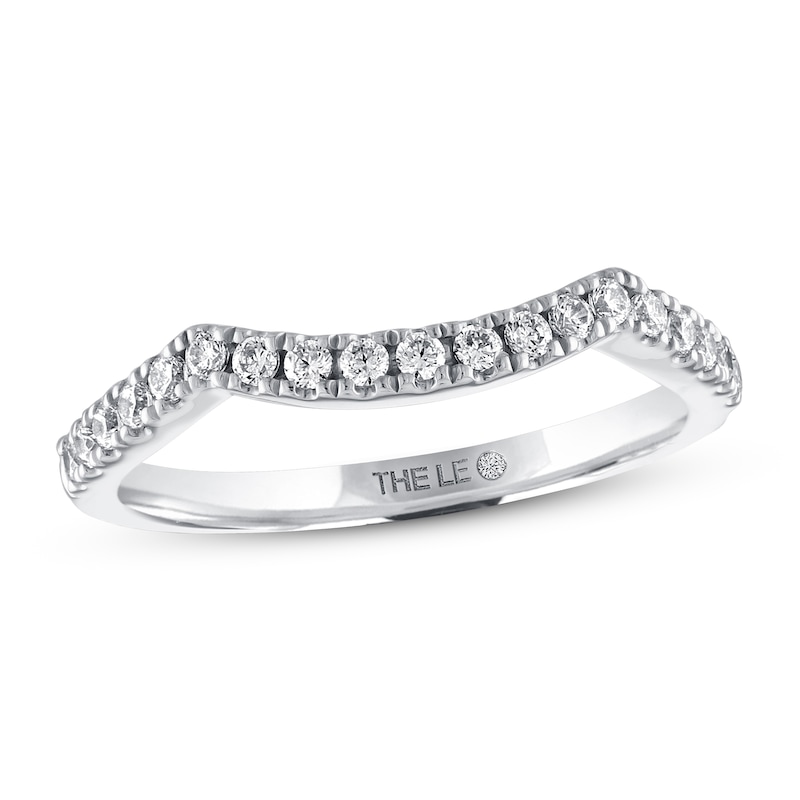 THE LEO Diamond Wedding Band 1/4 ct tw White Gold Plated
