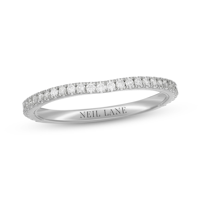 Neil Lane Diamond Wedding Band 1/4 ct tw Round-cut White Gold Plated