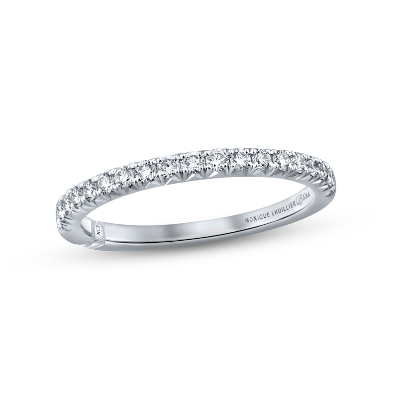 Monique Lhuillier Bliss Diamond Wedding Band 1/3 ct tw Round-cut White Gold Plated