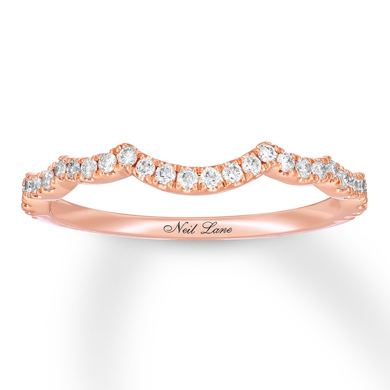 Neil Lane Wedding Band 1/5 ct tw Diamonds Rose Gold Plated