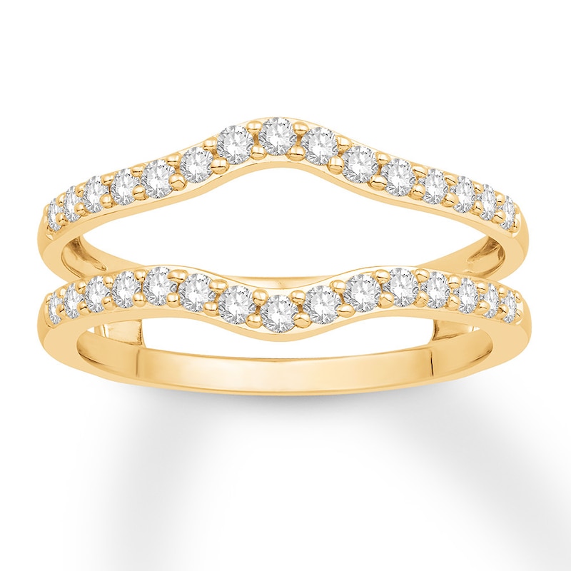 Diamond Enhancer Ring 1/2 ct tw Round-cut Yellow Gold Plated