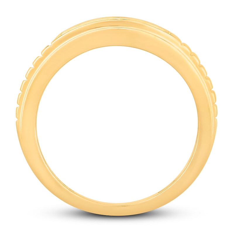 Men's Diamond Wedding Band 1/2 ct tw Yellow Gold Plated