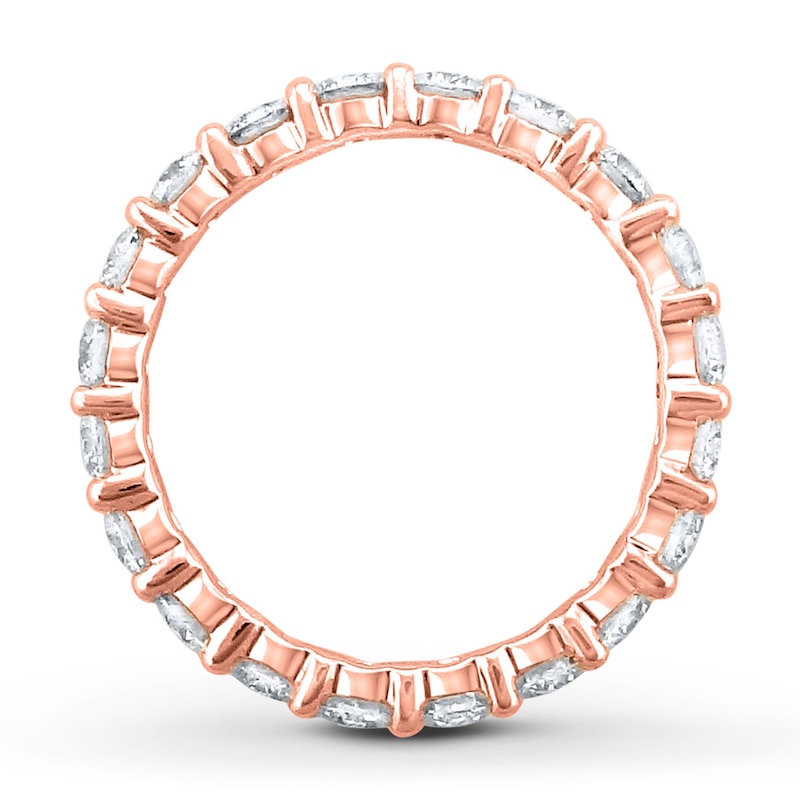 Diamond Eternity Ring 2 ct tw Round-cut Rose Gold Plated