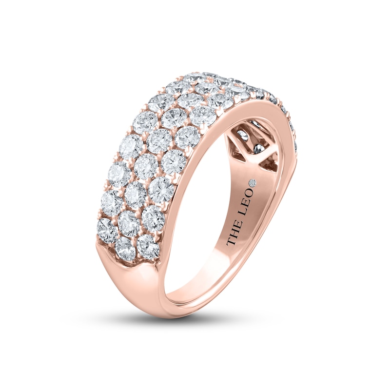 THE LEO Diamond Anniversary Ring 2 ct tw Round-cut Rose Gold Plated