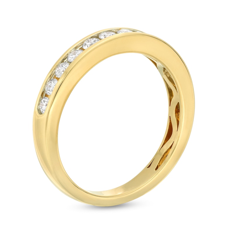 Diamond Wedding Band 1/2 ct tw Round-cut Yellow Gold Plated