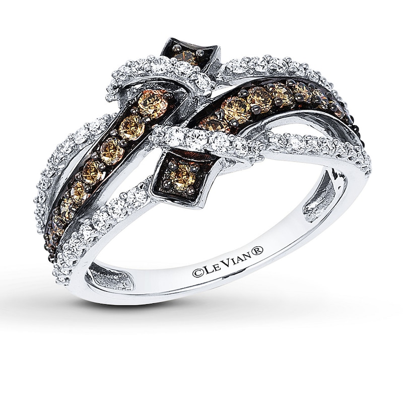 Le Vian Chocolate Diamonds 3/4 ct tw Round-cut Gold Plated Ring