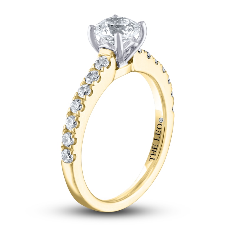 THE LEO Diamond Engagement Ring 1-1/8 ct tw Round-cut Yellow Gold Plated