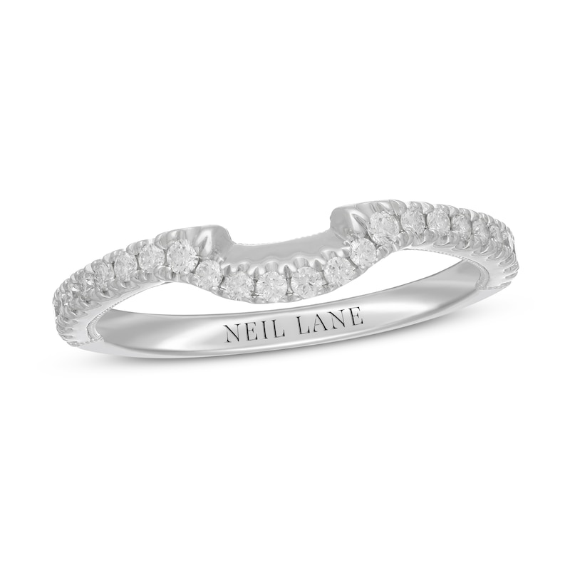 Neil Lane Diamond Wedding Band 1/4 ct tw Round-cut White Gold Plated