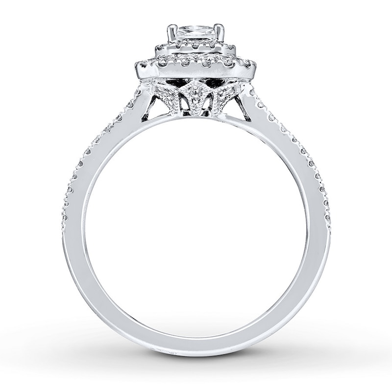 Neil Lane Radiant-cut Diamond Engagement Ring 7/8 ct tw White Gold Plated