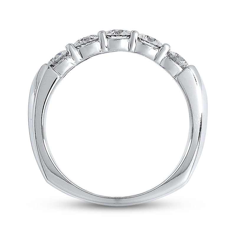 Diamond Anniversary Band 1 ct tw Round-cut White Gold Plated