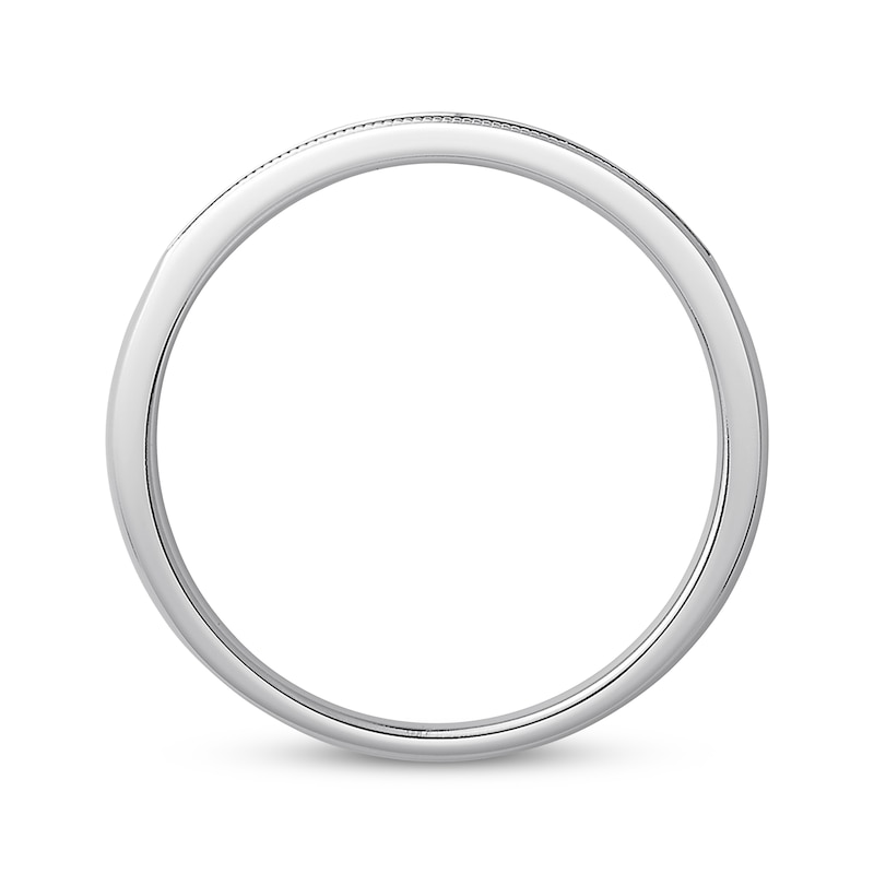 Men's Diamond Wedding Band 1/4 ct tw Round-cut White Gold Plated