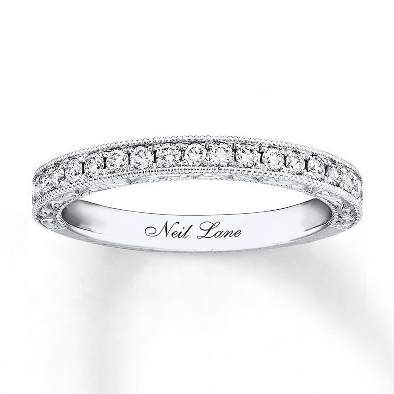 Neil Lane Bridal Wedding Band 1/3 ct tw Diamonds White Gold Plated
