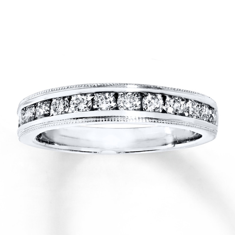 Diamond Ring 5/8 ct tw Round-cut White Gold Plated