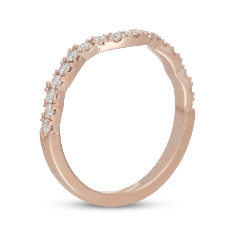 Neil Lane Round-Cut Diamond Wedding Band 1/3 ct tw Rose Gold Plated