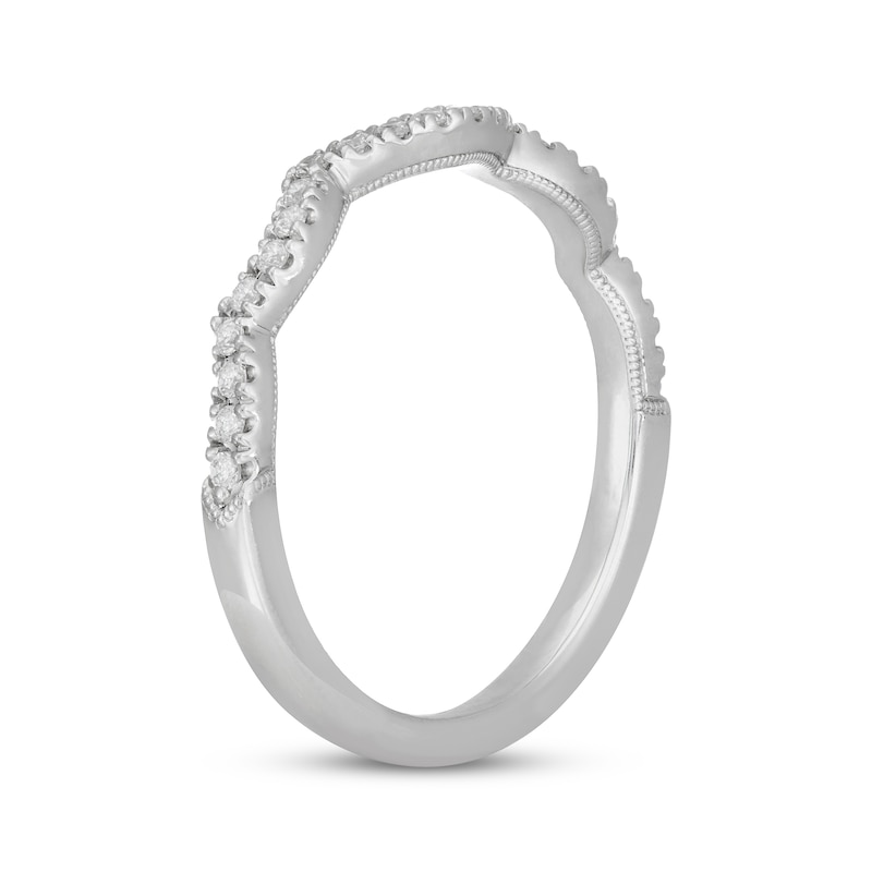 Neil Lane Round Diamond Wedding Band 1/5 ct tw White Gold Plated