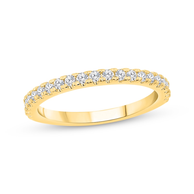 Diamond Wedding Band 3/8 ct tw Round-cut Yellow Gold Plated