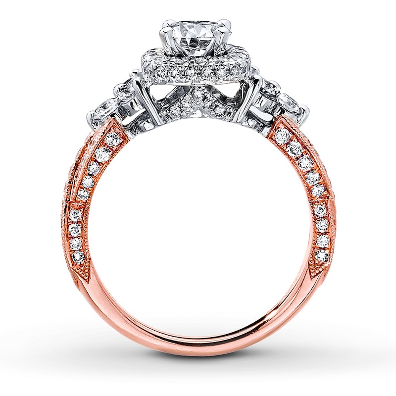 Neil Lane Engagement Ring 1-5/8 cttw Diamonds Two-Tone Gold Plated