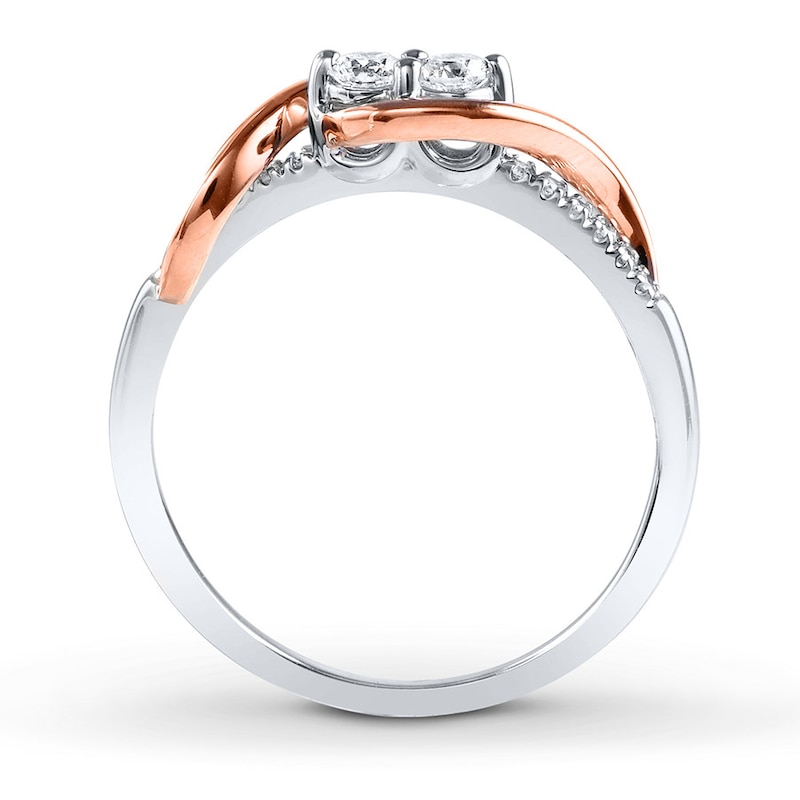 Ever Us Diamond Ring 1/2 ct tw Round-cut Two-Tone Gold Plated