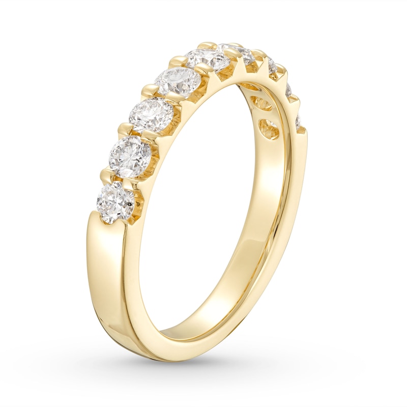 Diamond Anniversary Band 1 ct tw Round-cut Yellow Gold Plated