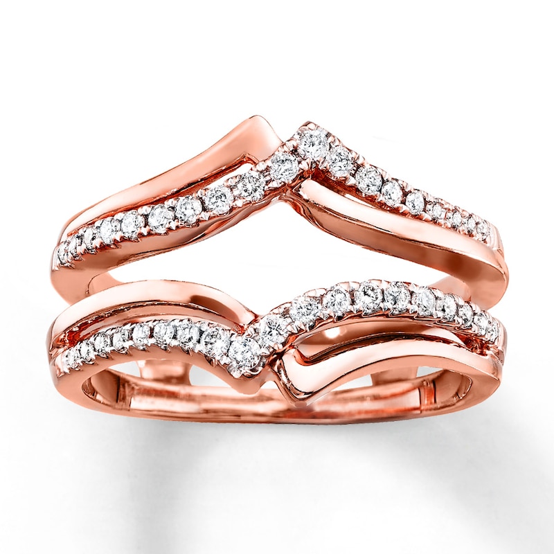 Diamond Ring 1/4 ct tw Rose Gold Plated