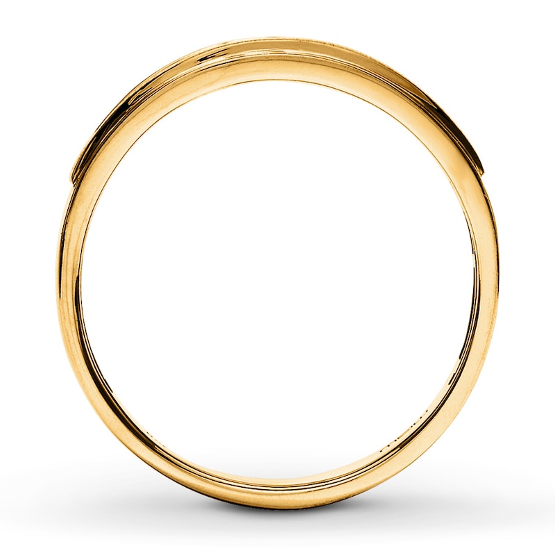 Men's Diamond Wedding Band 1/4 ct tw Round-cut Yellow Gold Plated