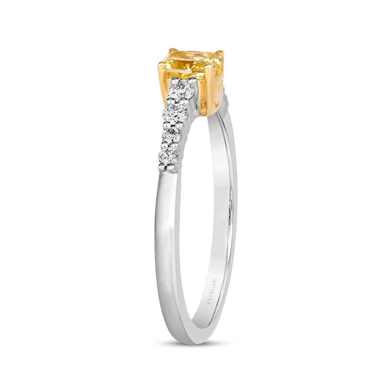 Le Vian Sunny Yellow Diamond Ring 5/8 ct tw Two-Tone Gold Plated