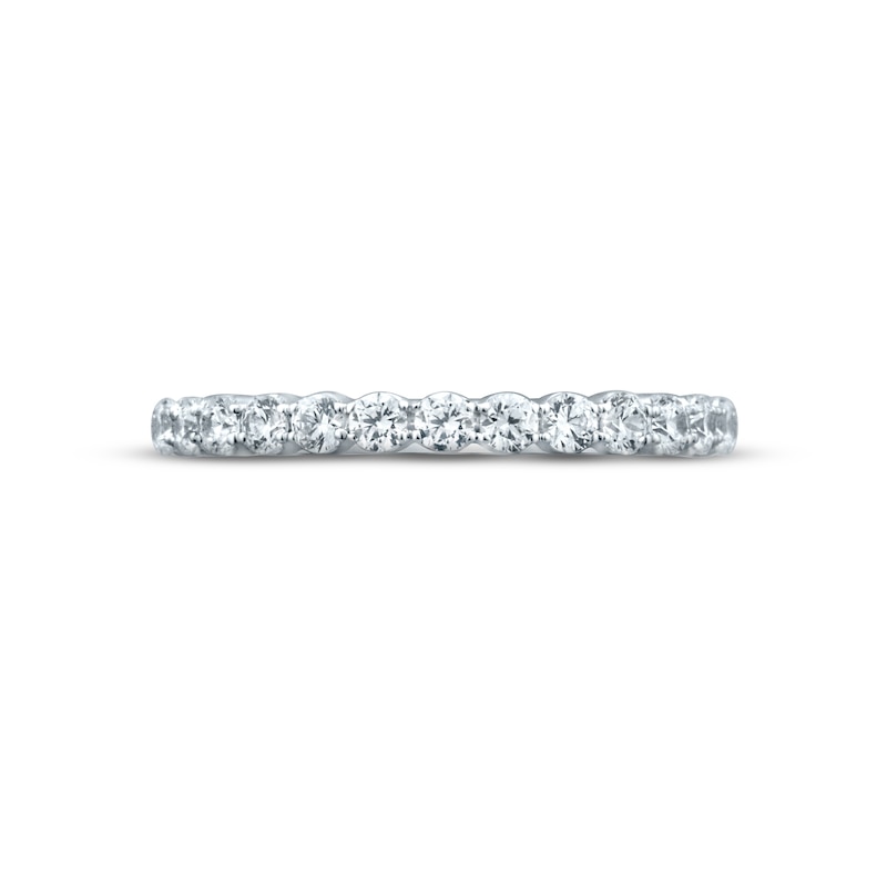Monique Lhuillier Bliss Diamond Wedding Band 3/4 ct tw Round-cut White Gold Plated
