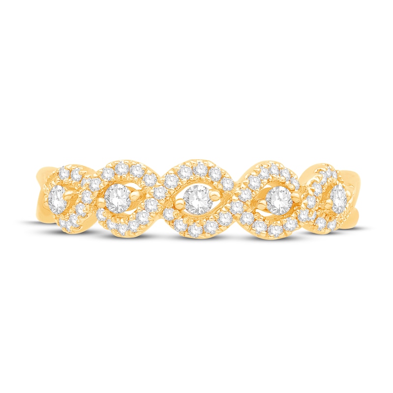Diamond Anniversary Band 1/3 ct tw Round-cut Yellow Gold Plated