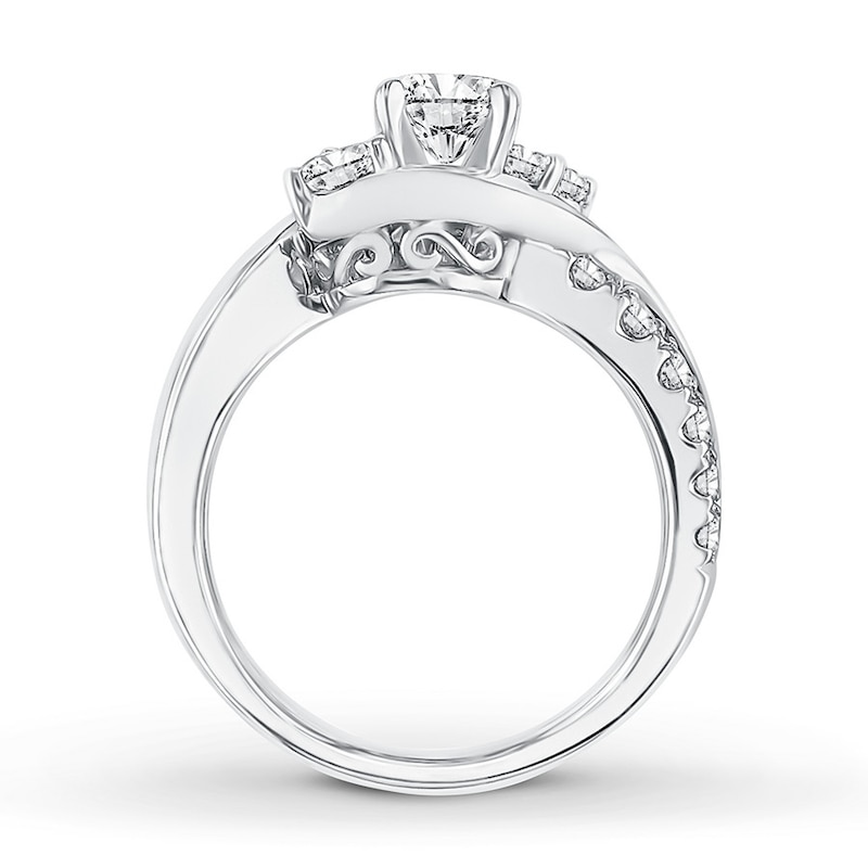 Diamond Engagement Ring 1 Carat tw White Gold Plated