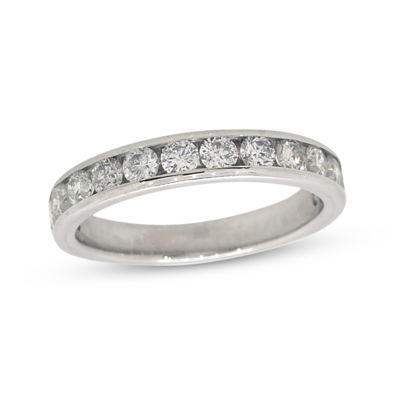 Diamond Wedding Band 1 ct tw Round-cut White Gold Plated