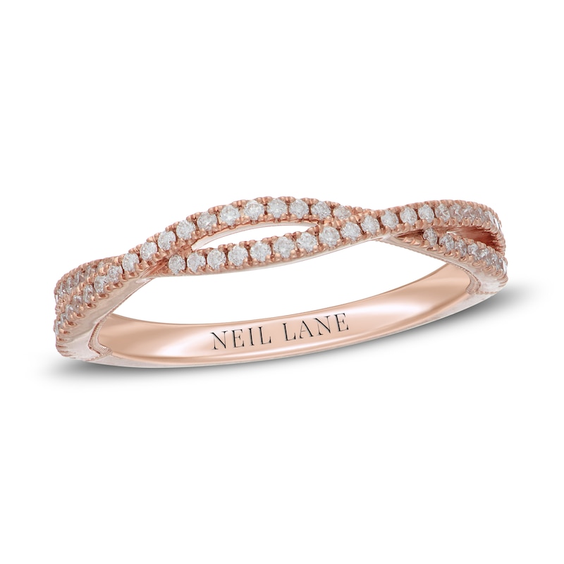 Neil Lane Diamond Wedding Band 1/4 ct tw Rose Gold Plated