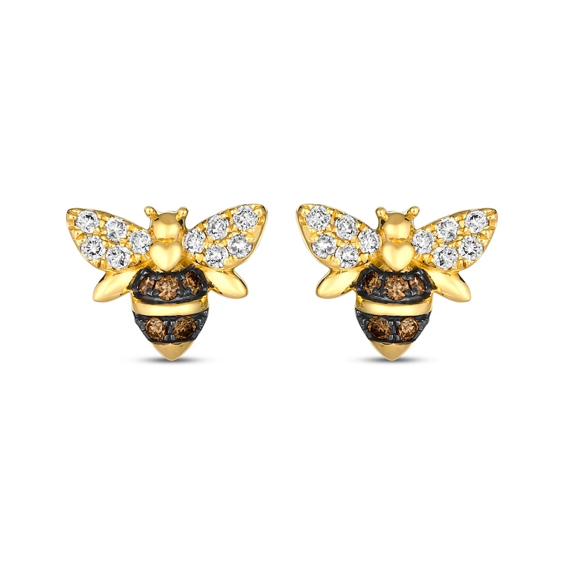Le Vian Diamond Bee Earrings 3/8 ct tw Honey Gold Plated