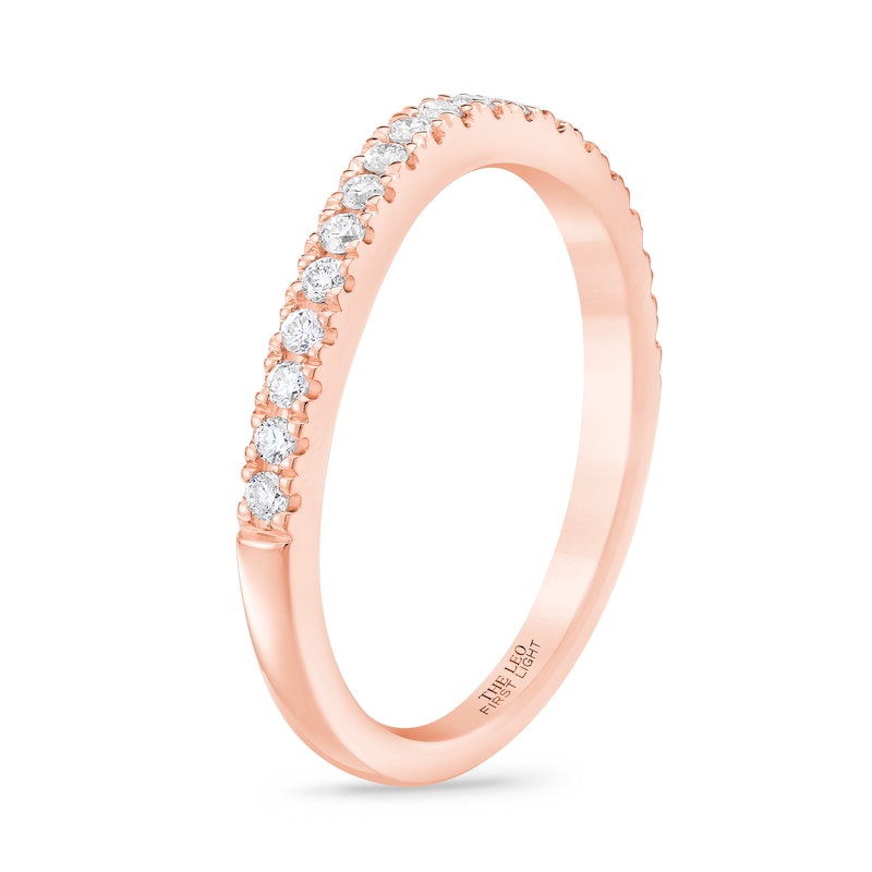 THE LEO First Light Diamond Wedding Band 1/4 ct tw Round-cut Rose Gold Plated