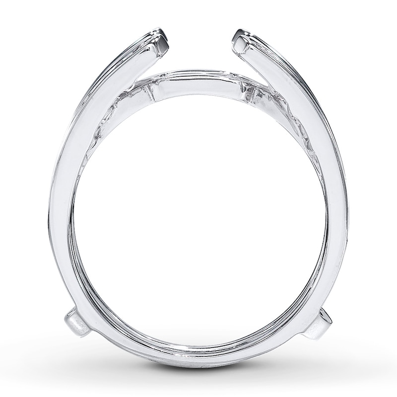 Diamond Enhancer Ring 3/8 Carat tw Round-cut White Gold Plated