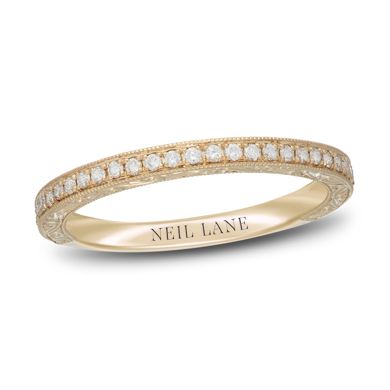 Neil Lane Diamond Wedding Band 1/5 ct tw Round-cut Yellow Gold Plated