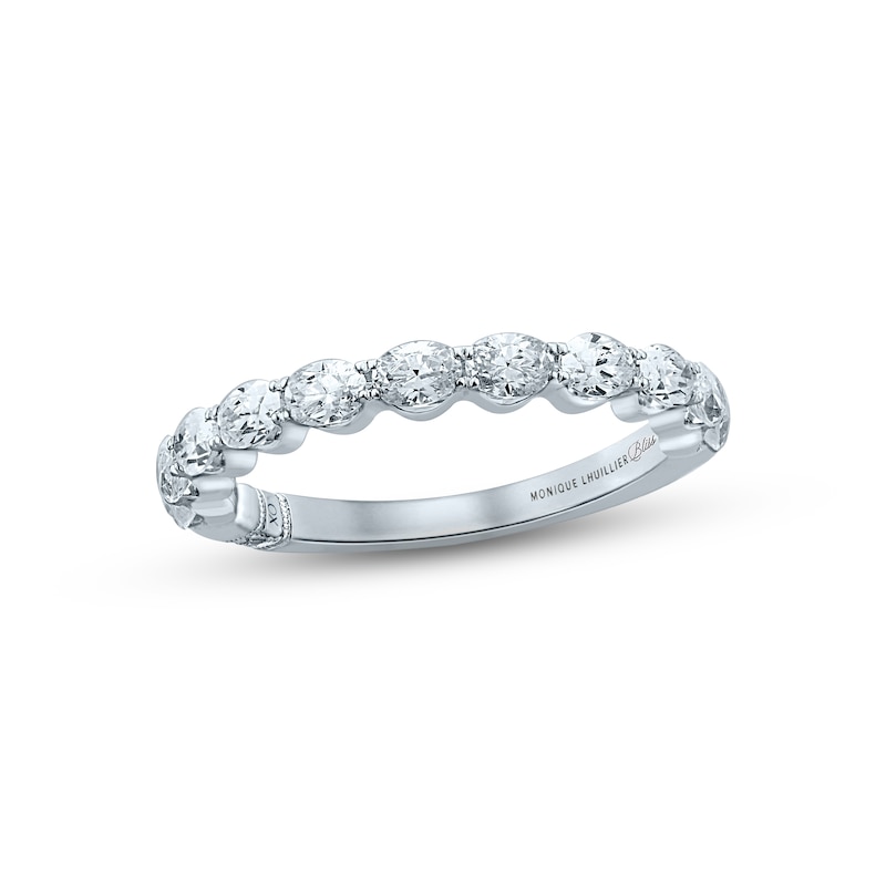 Monique Lhuillier Bliss Diamond Wedding Band 1 ct tw Oval & Round-cut White Gold Plated