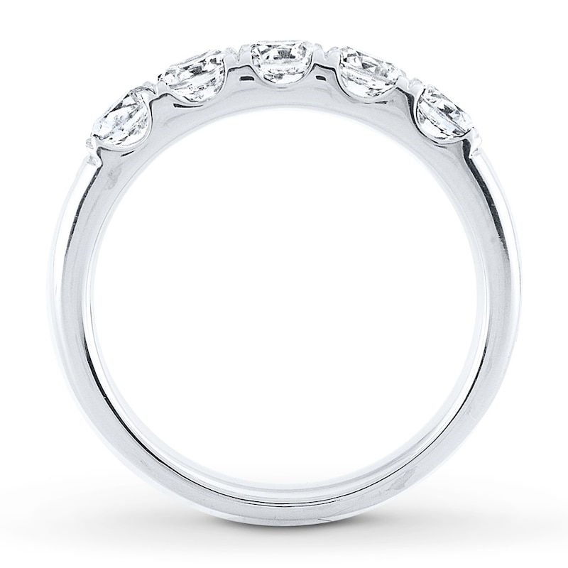 Diamond Anniversary Band 1 ct tw Round-cut White Gold Plated