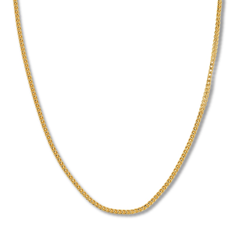 20" Solid Franco Chain Necklace Yellow Gold Plated Appx. 2.5mm