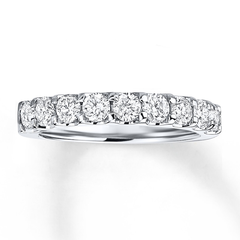 Diamond Wedding Band 1 ct tw Round-cut White Gold Plated