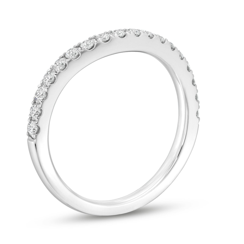 THE LEO First Light Diamond Wedding Band 1/3 ct tw White Gold Plated