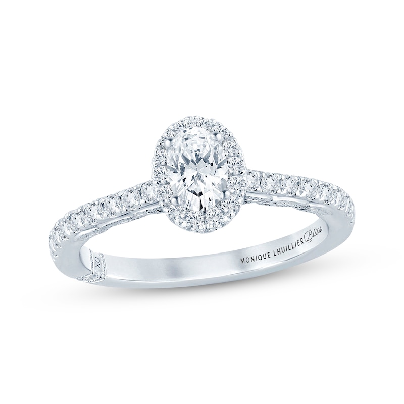 Monique Lhuillier Bliss Oval-Cut Diamond Engagement Ring 1 ct tw White Gold Plated