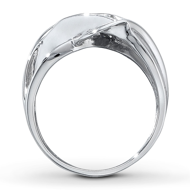 Diamond Ring 1/2 carat tw White Gold Plated