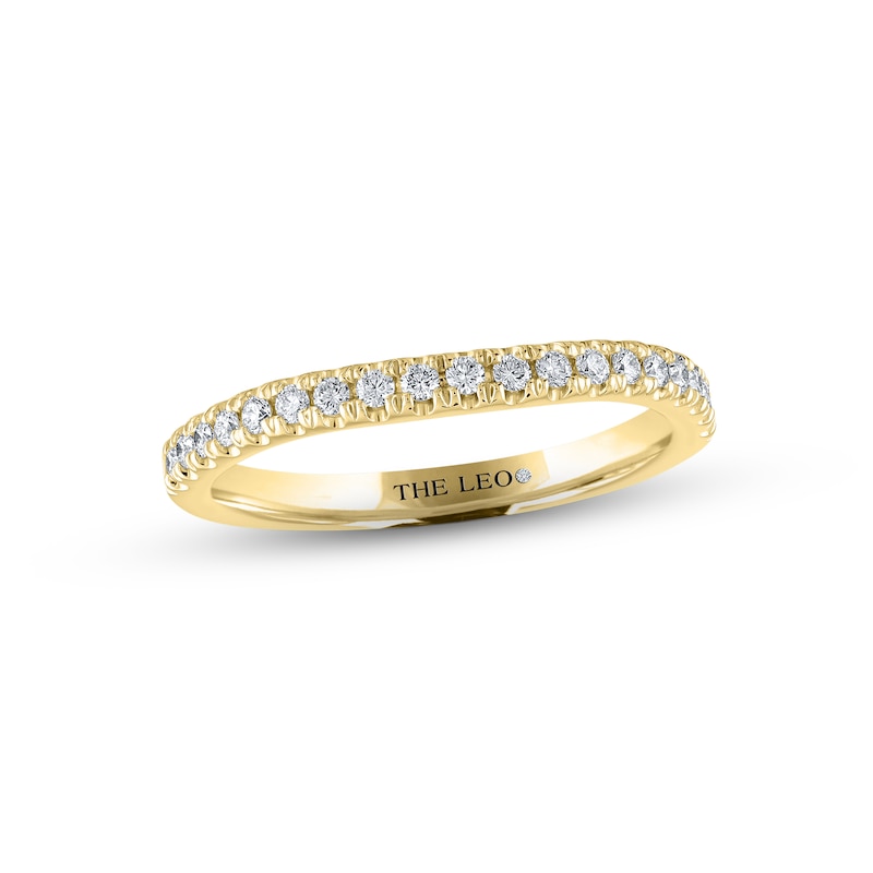 THE LEO Diamond Wedding Band 1/4 ct tw Round-cut Yellow Gold Plated